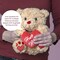 Big Mo's Toys Valentine's Bear - Brown Plush Teddy Bear with Red Hug Me Love Heart Dirty Talking Valentines Day Funny Farting Stuffed Animal Girlfriend Boyfriend